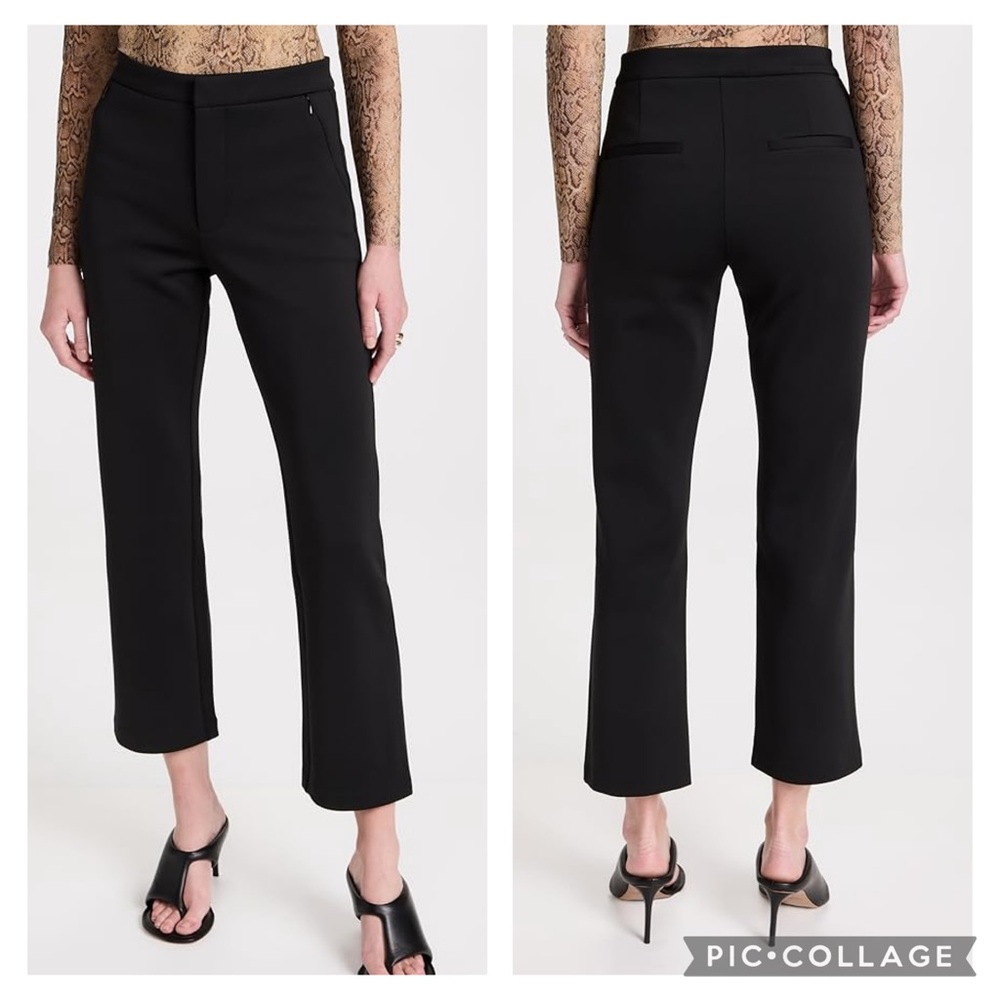 NWT GOOD AMERICAN Black Scuba Cropped Pants